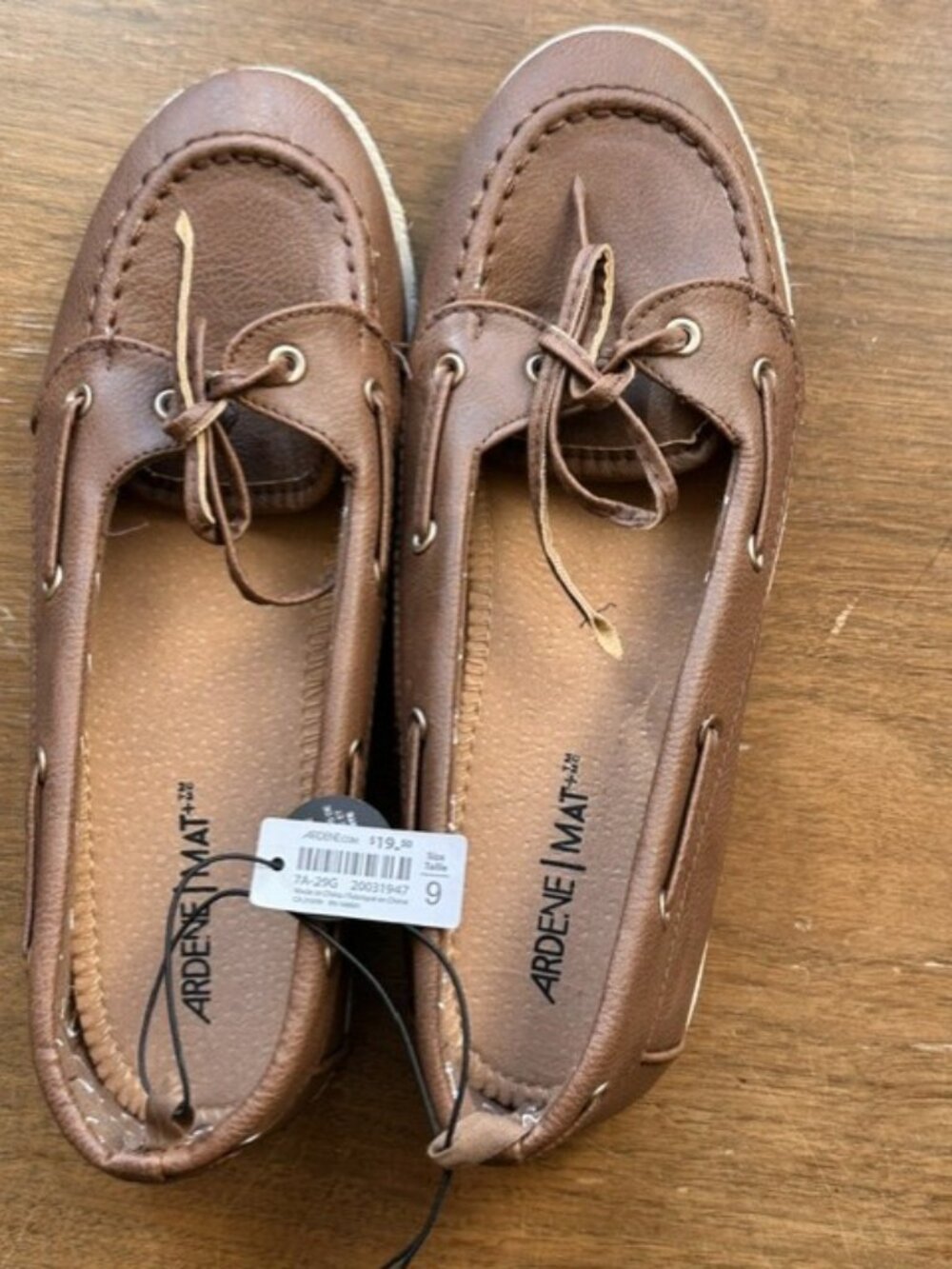 Ardene Brown Boat Shoes Loafers Size 9 NWT